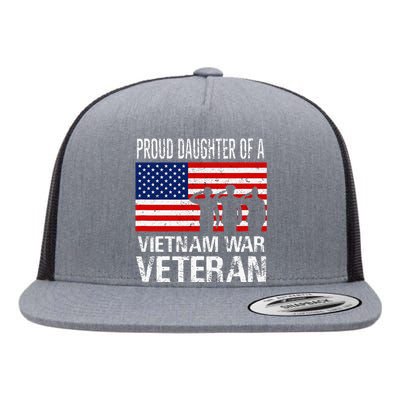 Proud Daughter Of A Vietnam War Veteran Flat Bill Trucker Hat