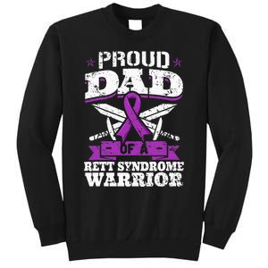 Proud Dad Of A Rett Syndrome Warrior RTT Awareness Daddy Sweatshirt