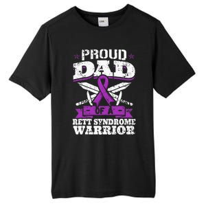 Proud Dad Of A Rett Syndrome Warrior RTT Awareness Daddy Tall Fusion ChromaSoft Performance T-Shirt