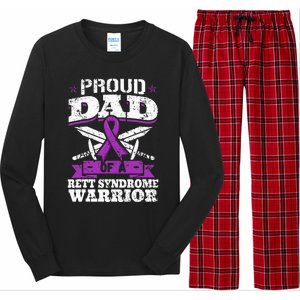 Proud Dad Of A Rett Syndrome Warrior RTT Awareness Daddy Long Sleeve Pajama Set