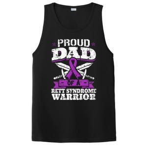 Proud Dad Of A Rett Syndrome Warrior RTT Awareness Daddy PosiCharge Competitor Tank