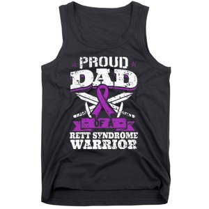 Proud Dad Of A Rett Syndrome Warrior RTT Awareness Daddy Tank Top