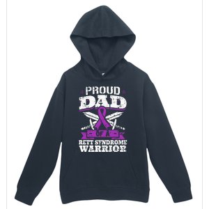 Proud Dad Of A Rett Syndrome Warrior RTT Awareness Daddy Urban Pullover Hoodie