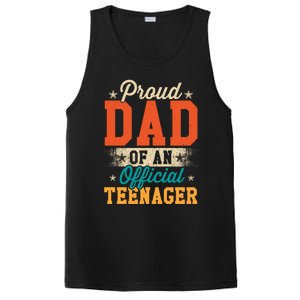 Proud Dad Of Teenager 13th Birthday Gift Boy Girl PosiCharge Competitor Tank