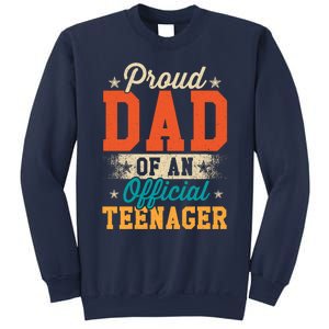 Proud Dad Of Teenager 13th Birthday Gift Boy Girl Sweatshirt