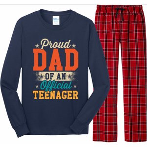 Proud Dad Of Teenager 13th Birthday Gift Boy Girl Long Sleeve Pajama Set