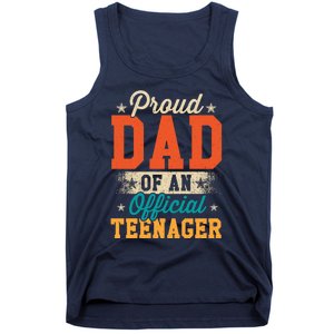 Proud Dad Of Teenager 13th Birthday Gift Boy Girl Tank Top