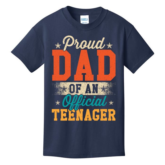 Proud Dad Of Teenager 13th Birthday Gift Boy Girl Kids T-Shirt