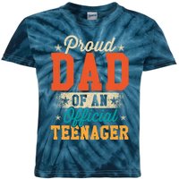 Proud Dad Of Teenager 13th Birthday Gift Boy Girl Kids Tie-Dye T-Shirt