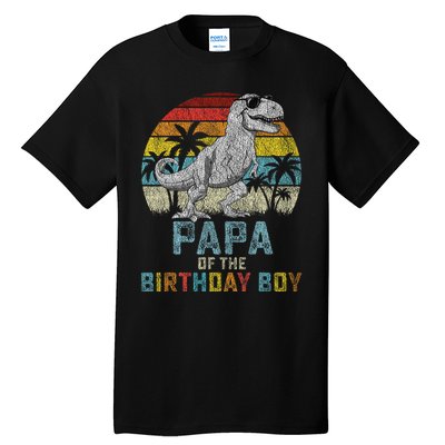 Papa Dinosaur Of The Birthday Matching Family Tall T-Shirt