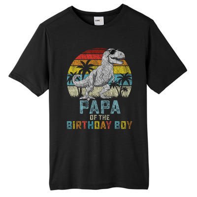 Papa Dinosaur Of The Birthday Matching Family Tall Fusion ChromaSoft Performance T-Shirt