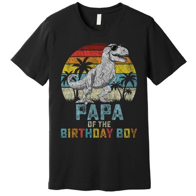 Papa Dinosaur Of The Birthday Matching Family Premium T-Shirt