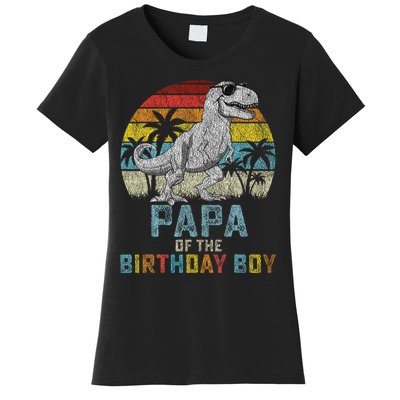 Papa Dinosaur Of The Birthday Matching Family Women's T-Shirt