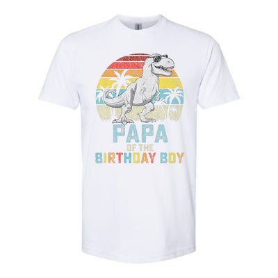 Papa Dinosaur Of The Birthday Matching Family Softstyle CVC T-Shirt