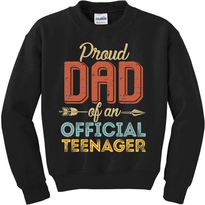 Proud Dad Of Teenager 13th Birthday 13 Years Old Kids Sweatshirt