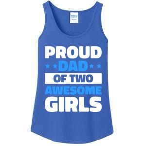 Proud Dad Of Two Awesome For Father's Day Gift Ladies Essential Tank