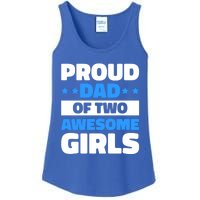 Proud Dad Of Two Awesome For Father's Day Gift Ladies Essential Tank