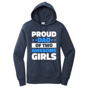 Proud Dad Of Two Awesome For Father's Day Gift Women's Pullover Hoodie