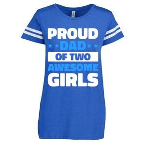 Proud Dad Of Two Awesome For Father's Day Gift Enza Ladies Jersey Football T-Shirt