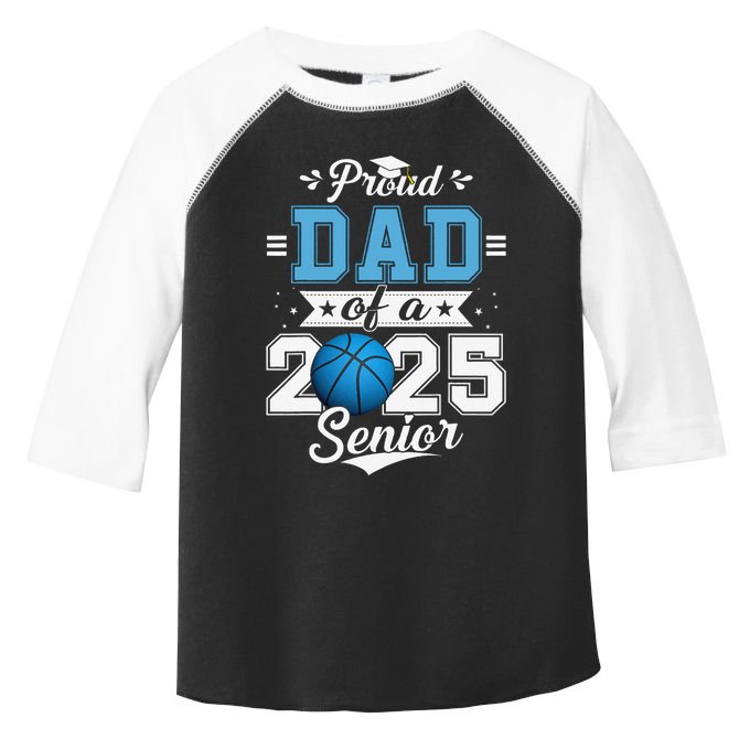 Proud Dad Of A 2025 Senior Graduate Basketball Gift Toddler Fine Jersey T-Shirt