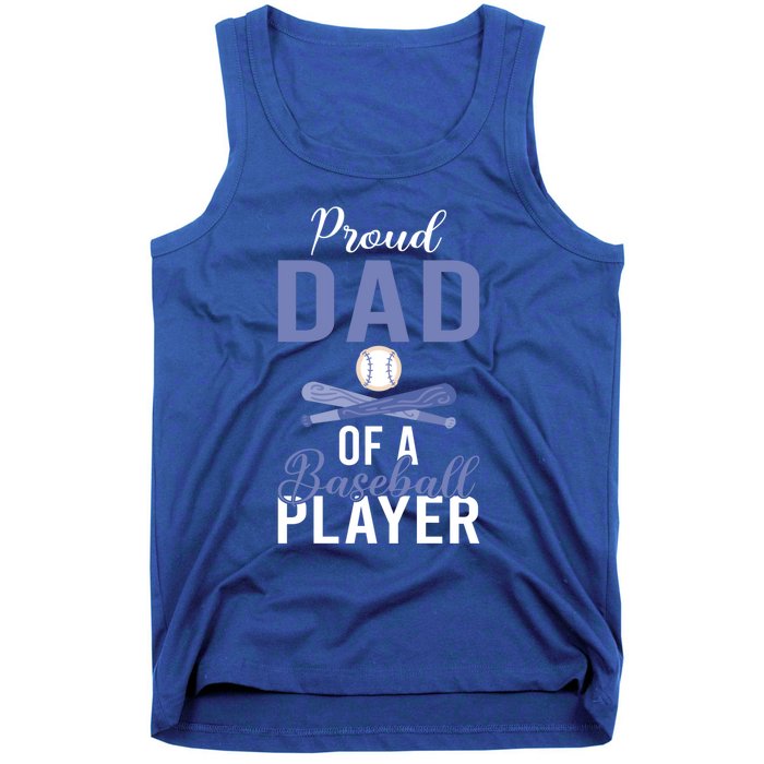 Proud Dad Of A Baseball Player Baseball Dad Gift Tank Top