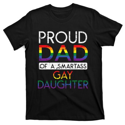 Proud Dad Of A Gay Daughter Straight Ally LGBTQ Pride Month T-Shirt