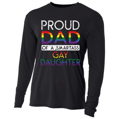 Proud Dad Of A Gay Daughter Straight Ally LGBTQ Pride Month Cooling Performance Long Sleeve Crew