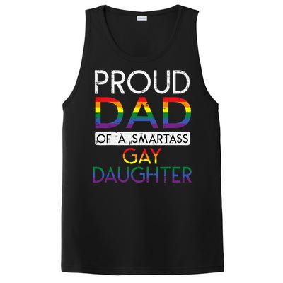 Proud Dad Of A Gay Daughter Straight Ally LGBTQ Pride Month PosiCharge Competitor Tank