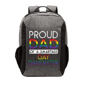 Proud Dad Of A Gay Daughter Straight Ally LGBTQ Pride Month Vector Backpack