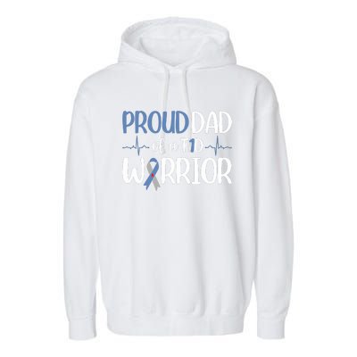 Proud Dad Of A T1d Warrior Garment-Dyed Fleece Hoodie