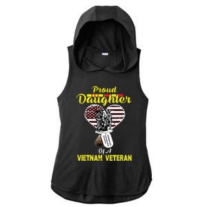 Proud Daughter Of A Vietnam Veteran T Veterans Day Ladies PosiCharge Tri-Blend Wicking Draft Hoodie Tank