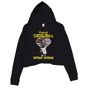 Proud Daughter Of A Vietnam Veteran T Veterans Day Crop Fleece Hoodie