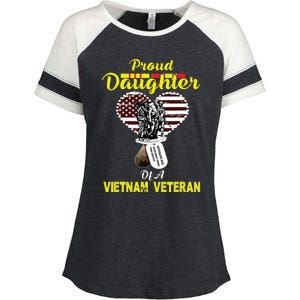 Proud Daughter Of A Vietnam Veteran T Veterans Day Enza Ladies Jersey Colorblock Tee