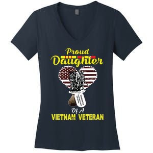 Proud Daughter Of A Vietnam Veteran T Veterans Day Women's V-Neck T-Shirt