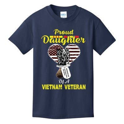 Proud Daughter Of A Vietnam Veteran T Veterans Day Kids T-Shirt