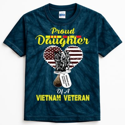 Proud Daughter Of A Vietnam Veteran T Veterans Day Kids Tie-Dye T-Shirt