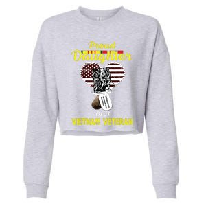 Proud Daughter Of A Vietnam Veteran T Veterans Day Cropped Pullover Crew