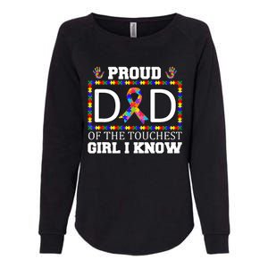 Proud Dad Of The Toughest Girl I Know Autism Awareness Gifts Womens California Wash Sweatshirt