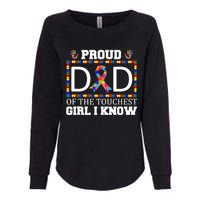 Proud Dad Of The Toughest Girl I Know Autism Awareness Gifts Womens California Wash Sweatshirt