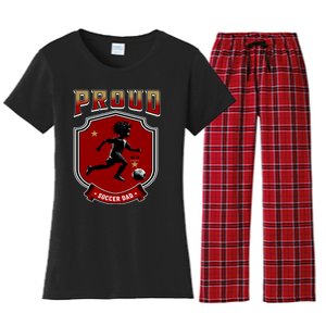 Proud Dad Of Soccer Player Soccer Dad Class Of 2025 Women's Flannel Pajama Set