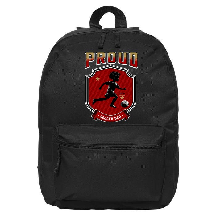 Proud Dad Of Soccer Player Soccer Dad Class Of 2025 16 in Basic Backpack