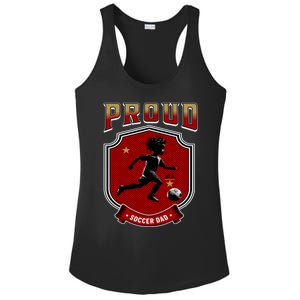 Proud Dad Of Soccer Player Soccer Dad Class Of 2025 Ladies PosiCharge Competitor Racerback Tank