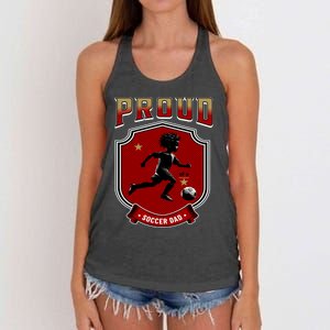 Proud Dad Of Soccer Player Soccer Dad Class Of 2025 Women's Knotted Racerback Tank