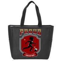 Proud Dad Of Soccer Player Soccer Dad Class Of 2025 Zip Tote Bag