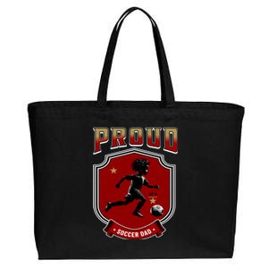 Proud Dad Of Soccer Player Soccer Dad Class Of 2025 Cotton Canvas Jumbo Tote