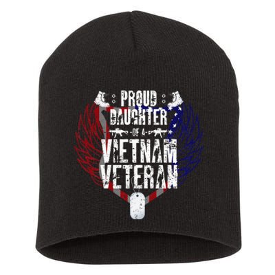 Proud Daughter Of A Vietnam Veteran Short Acrylic Beanie