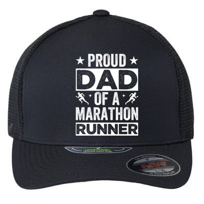 Proud Dad Of A Marathon Runner Son Father Of Son Runner Great Gift Flexfit Unipanel Trucker Cap