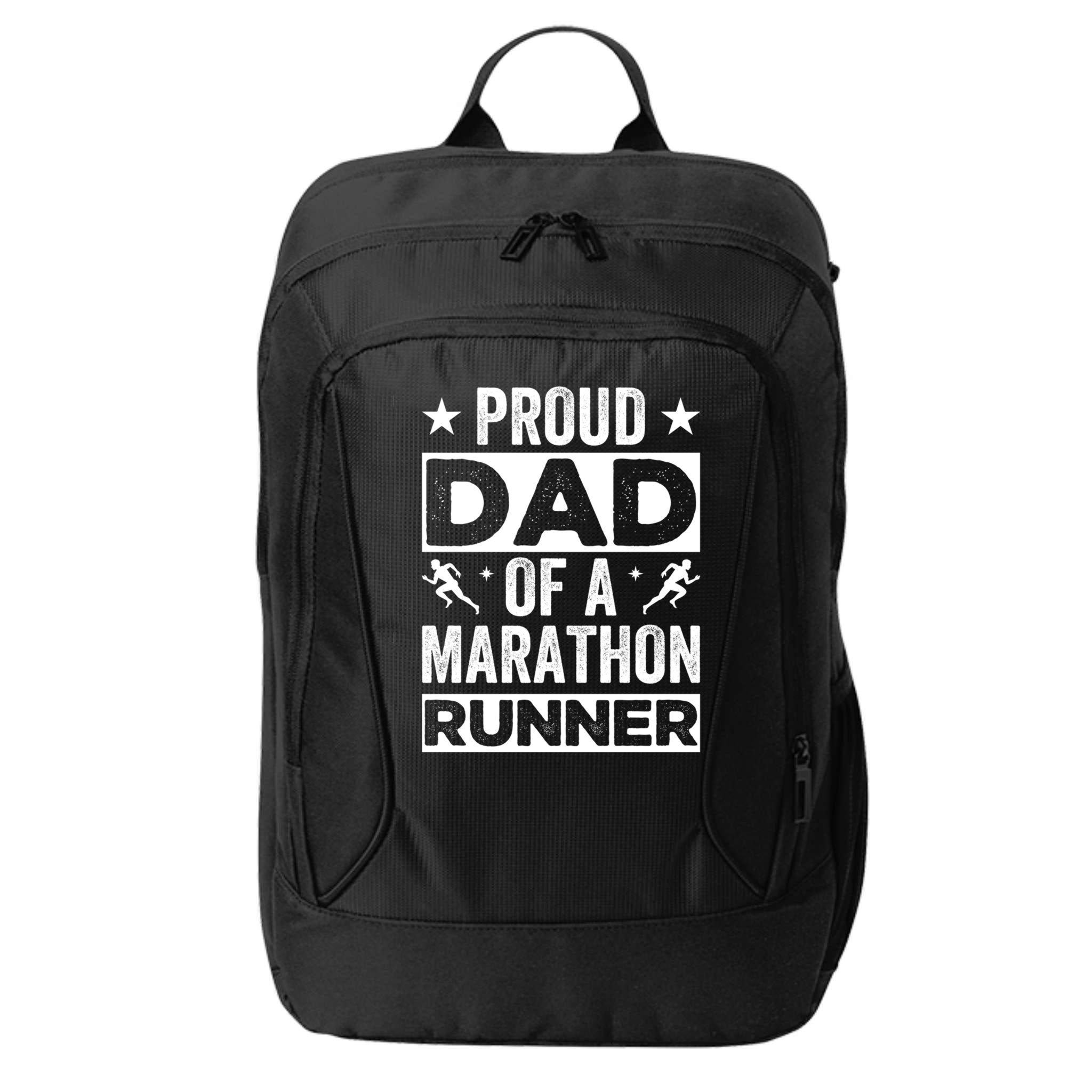 Proud Dad Of A Marathon Runner Son Father Of Son Runner Great Gift City Backpack