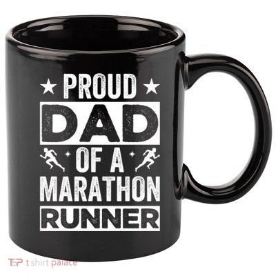 Proud Dad Of A Marathon Runner Son Father Of Son Runner Great Gift 11oz C Handle Ceramic Mug