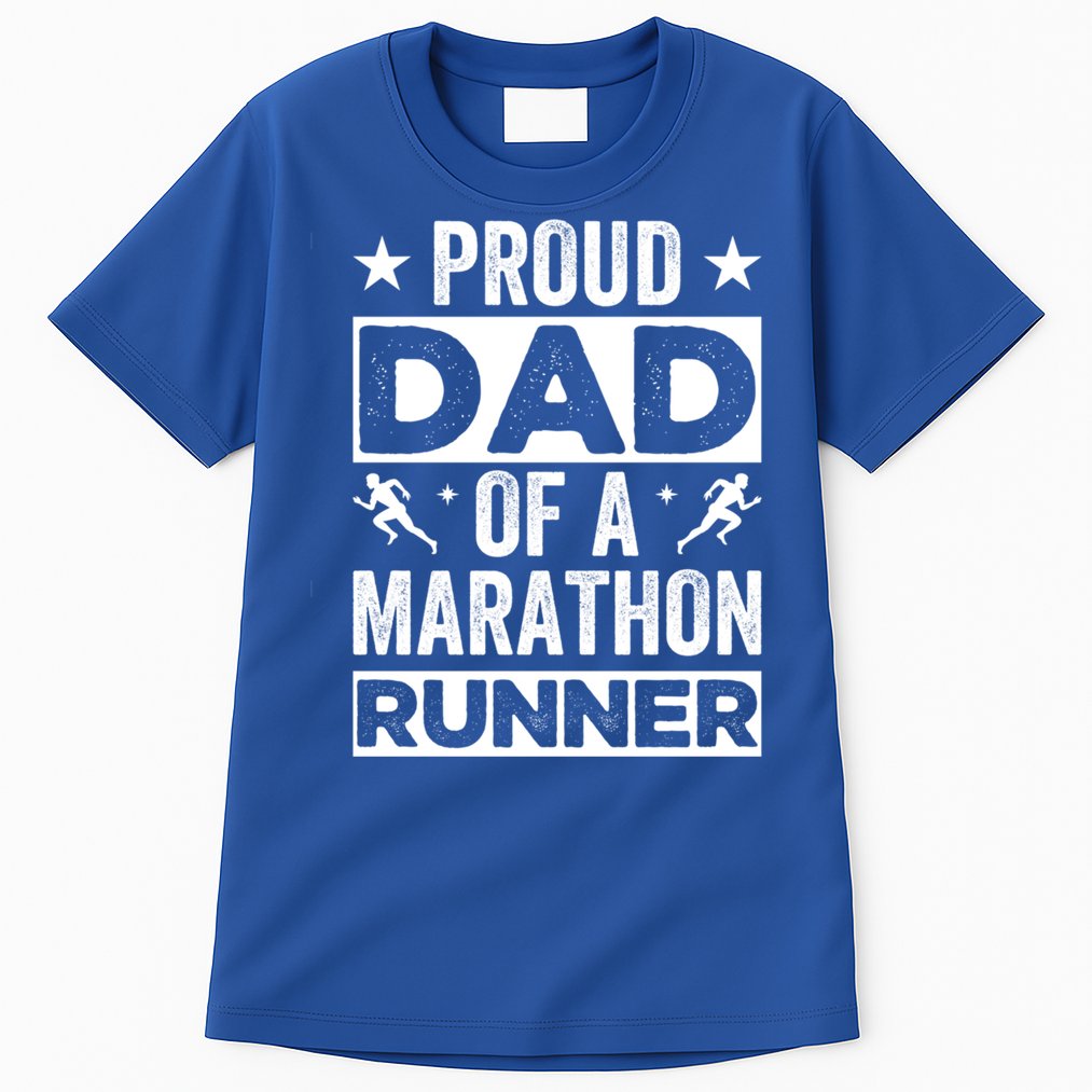 Proud Dad Of A Marathon Runner Son Father Of Son Runner Great Gift Tall T-Shirt